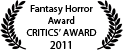 Fantasy Horror Award Critics Award 2011
